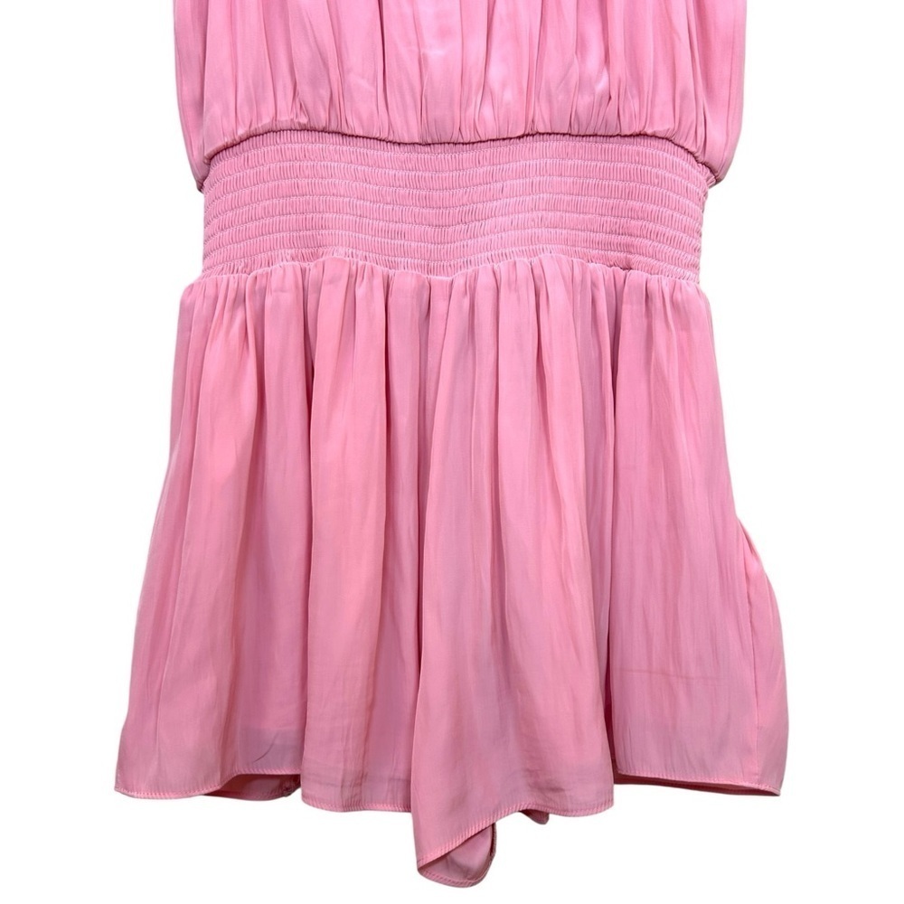 Ramy Brook NWT Women’s ‘Ellen’ Romper Ruffles Eyelet Feminine Pink Tulip X-Small - Picture 7 of 13